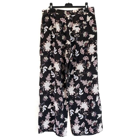 MARELLA Women’s Floral Print Silk Pants Trousers Wide Leg Italian Brand - Picture 3 of 15